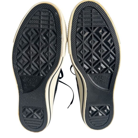 Converse Chuck Taylor Black Patent Leather Sneakers Unisex Size 9.5 M/11.5 W - Picture 6 of 8